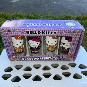 Hello Kitty Glassware Set - Purple, Black, White